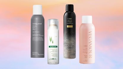 selection of the best dry shampoos including oribe and vegamour dry shampoo