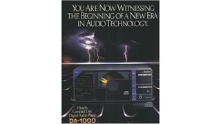 An advert for Hitachi's DA-1000 CD player, from a 1983 issue of Gramophone magazine