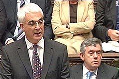 Alistair Darling with Gordon Brown