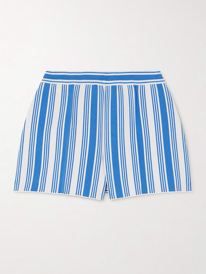 HIGH SPORT, Savannah Striped Cotton-Blend Shorts