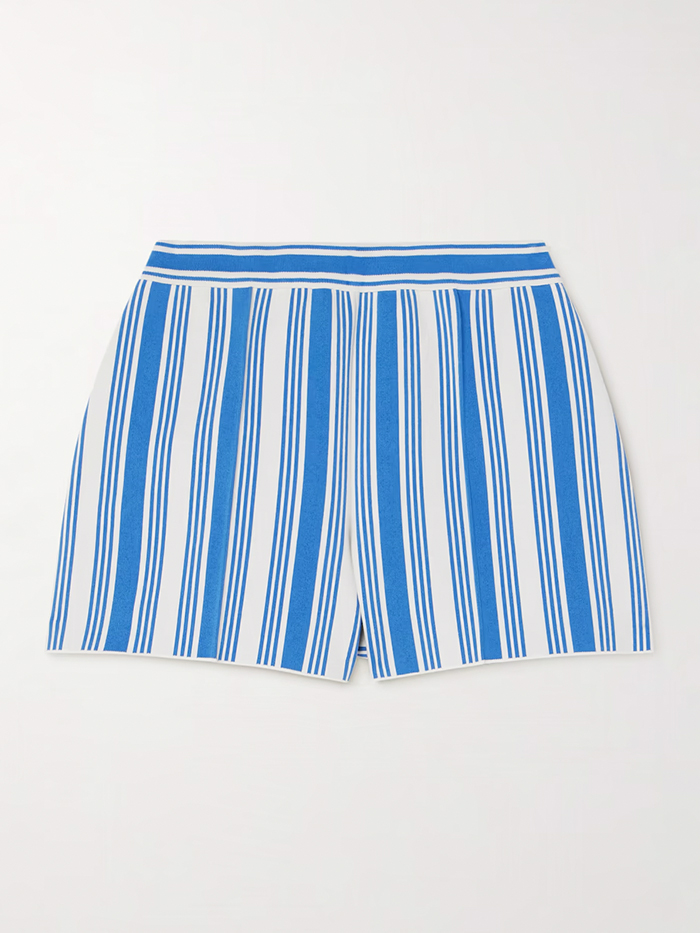HIGH SPORT, Savannah Striped Cotton-Blend Shorts