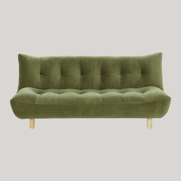 Habitat, Habitat Kota 3 Seater Velvet Clic Clac Sofa Bed - Green