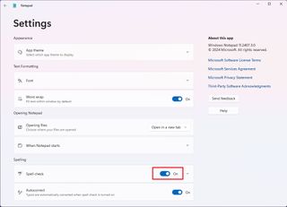 Notepad enable spell check