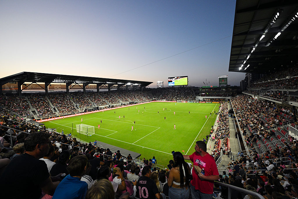 General view inside the stadium during the MLS match between D.C. United and Inter Miami CF at Audi Field on August 23, 2025 in Washington, DC.