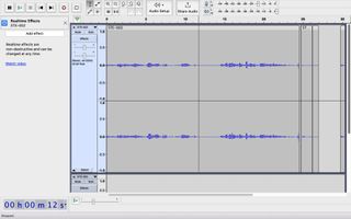 Screenshot of open-source free audio editor Audacity