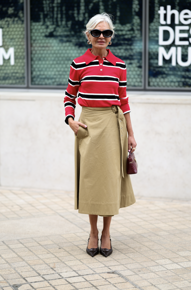 Guests wore the striped shirt trend at London Fashion Week 2026