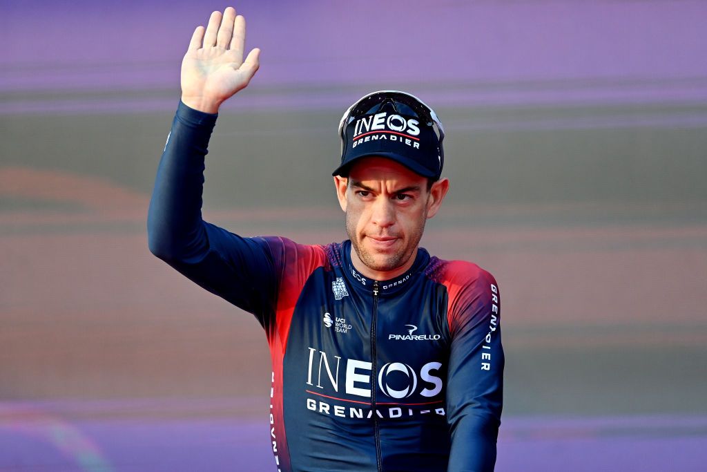 Richie Porte at the 2022 Giro d'Italia teams presentation