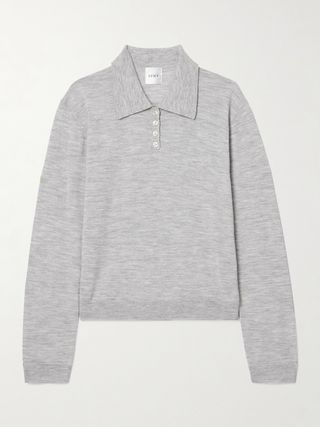 James Merino Wool Polo Sweater