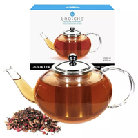 Joliette Hand Blown Glass Teapot with Stainless Steel Infuser, 42 fl oz Capacity | Was $70, now $33.59 at Macy's