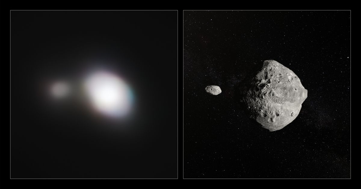 Telescope Spots Double-Asteroid System During Close Flyby of Earth