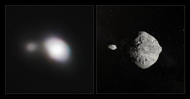 Telescope Spots Double-Asteroid System During Close Flyby of Earth