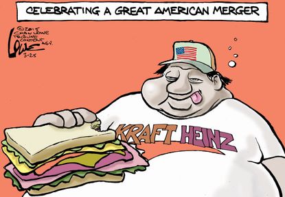 Editorial cartoon U.S. Kraft-Heinz merger