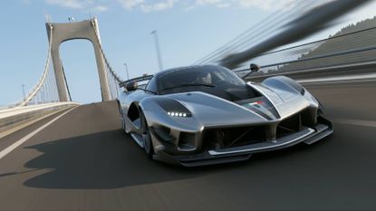 Forza Horizon 6 fastest cars Ferrari FXX-K Evo driving on rainbow bridge in tokyo