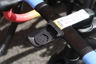 Bike handlebars with a Wahoo computer mount