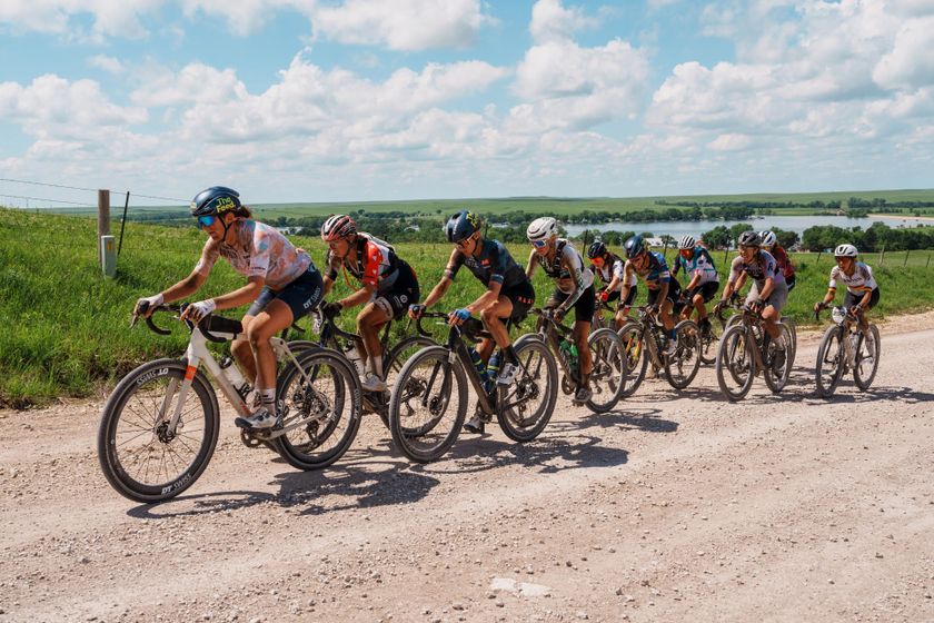 The front of the women&#039;s race at Unbound 200 was just that, only women