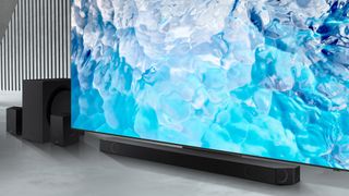 Samsung HW-Q990B soundbar under TV