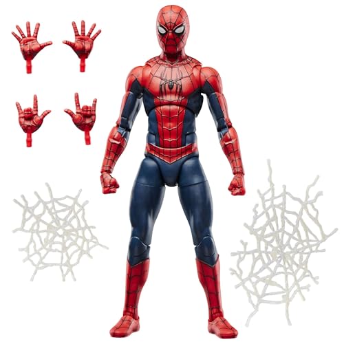 Marvel Legends Series Spider-Man, Spider-Man Day Collectible 6-Inch Action Figure Set