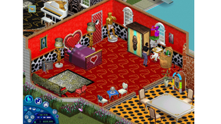 The Sims romantic room with bed