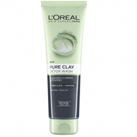 L'Oreal Paris Pure Clay Charcoal Detox Face WashThis gel to foam facial wash is designed to extract impurities and detoxify your skin.