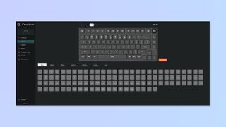 A screenshot showing the Keychron Q1 HE being customized in the Keychron Launcher web app.