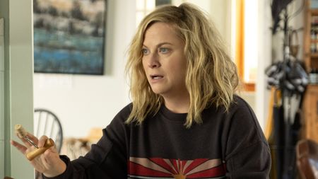 Abby (Amy Poehler) looks worried in Wine Country.