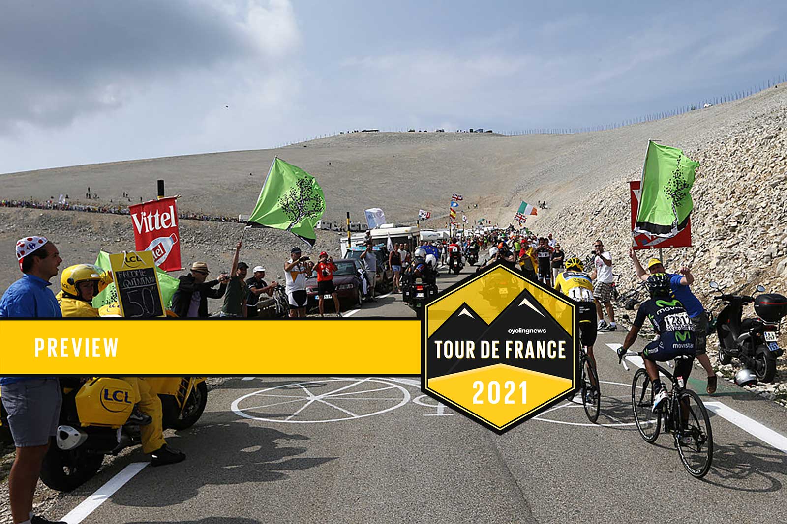 The Tour de France on the Mont Ventoux