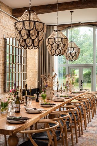 Modern rustic dining room
