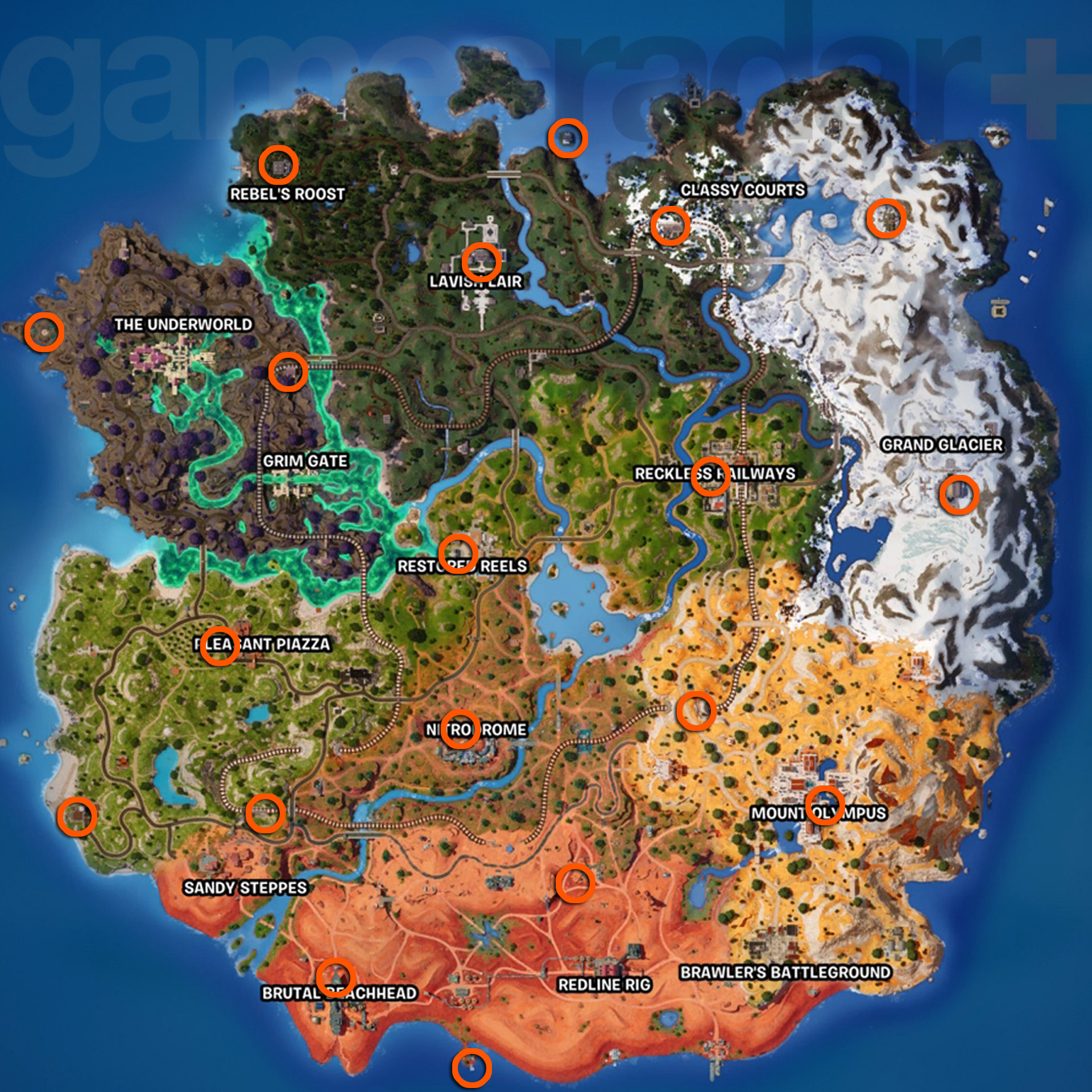 Fortnite Ride the Lightning location map