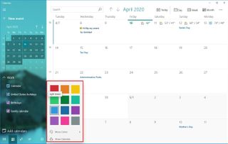 Change calendar color option