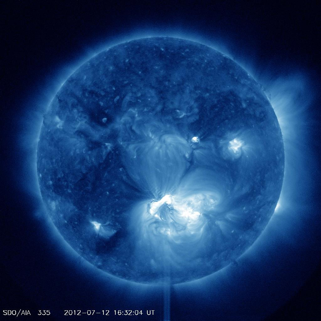 Huge Solar Flare Erupts From Giant Sunspot Space