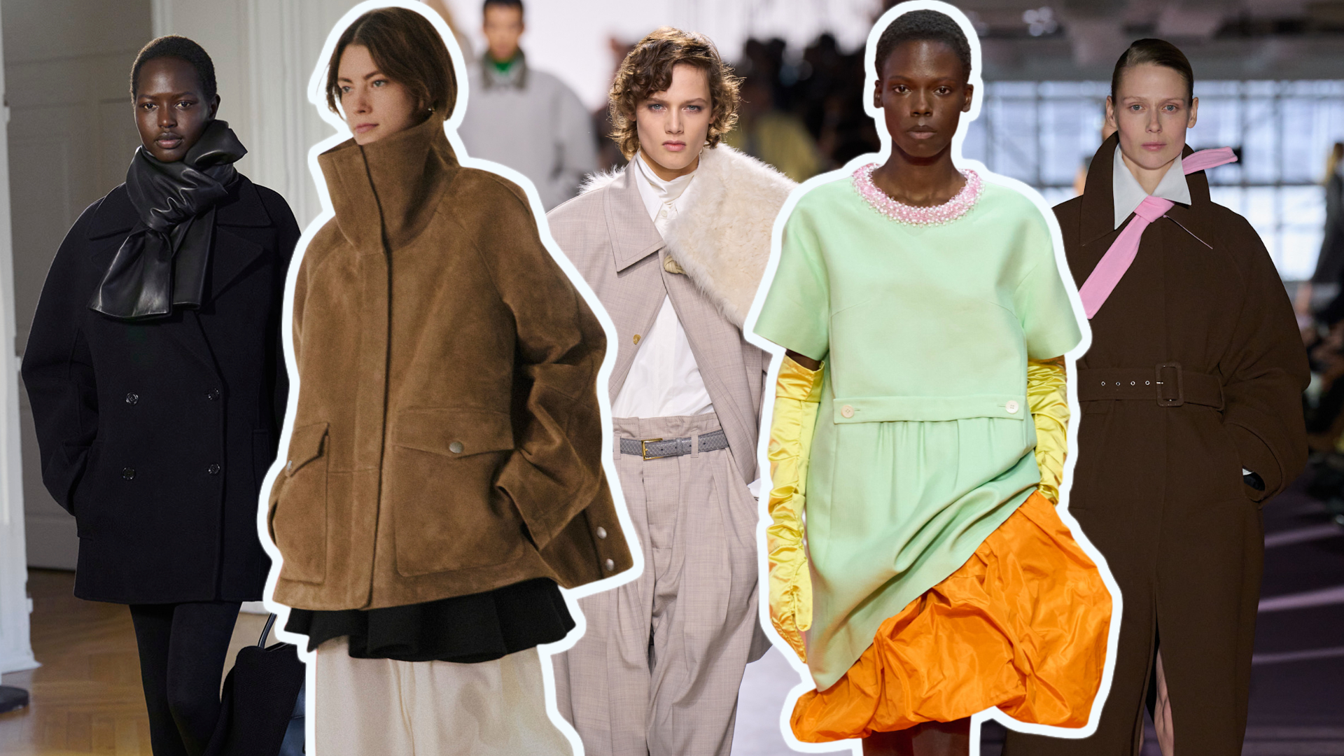 the anti-jewelry fashion trend at Toteme Fall 2026, Altuzarra, Bottega Veneta, and Prada Spring 2026, and Forza Collective Spring 2026