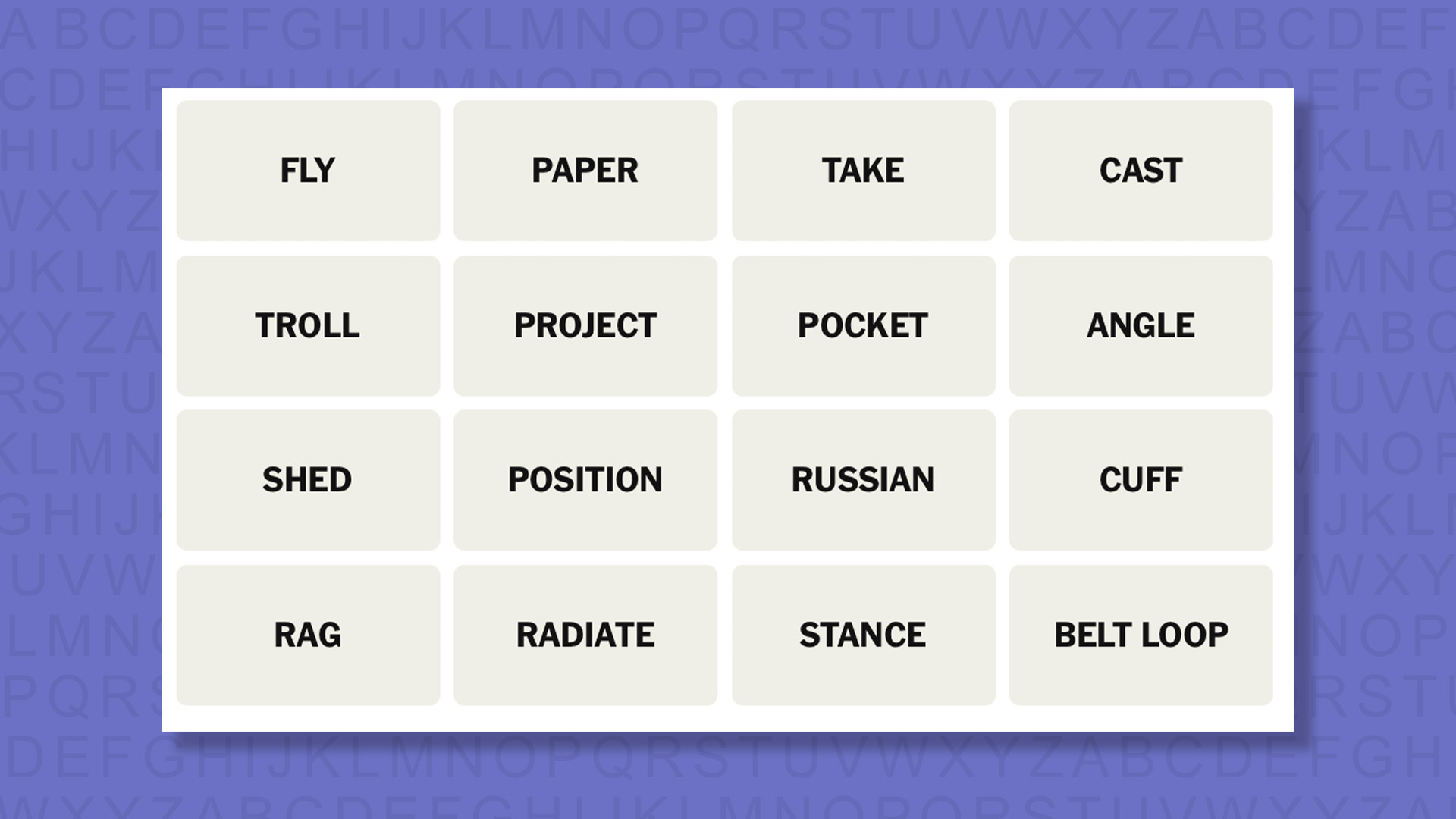 NYT Connections hints for game 1036 on a purple background