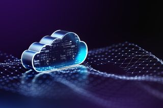Cloud optimization stock image featuring a digitized image of a cloud