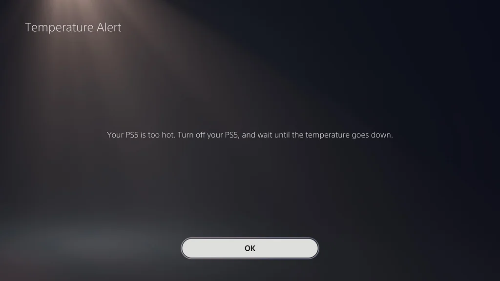 ps5 overheat warning