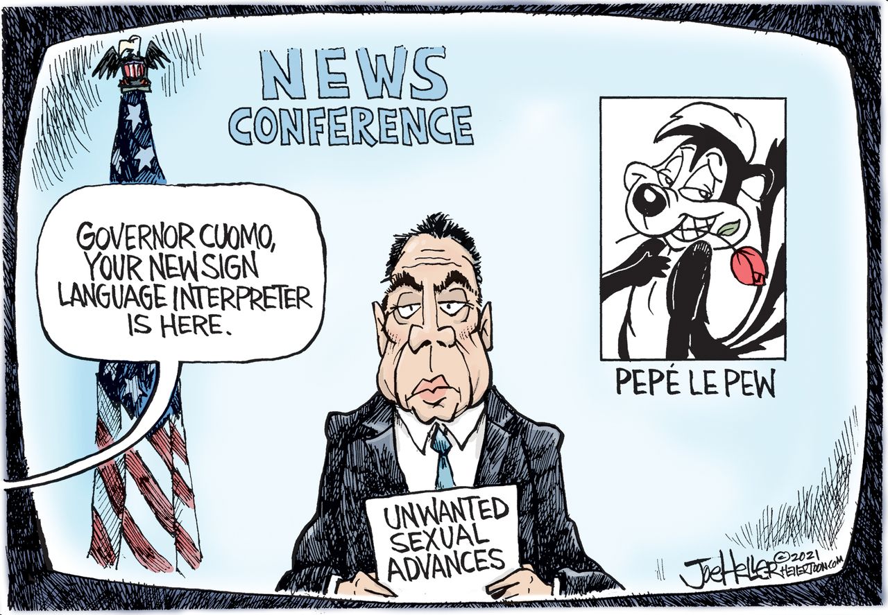 Political Cartoon U.S. cuomo pepe le pew