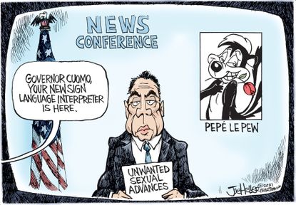 Political Cartoon U.S. cuomo pepe le pew