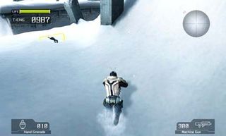 With shadow settings on high and SLI enabled, the player's snow dust trail is softer and blends with the environment more.
