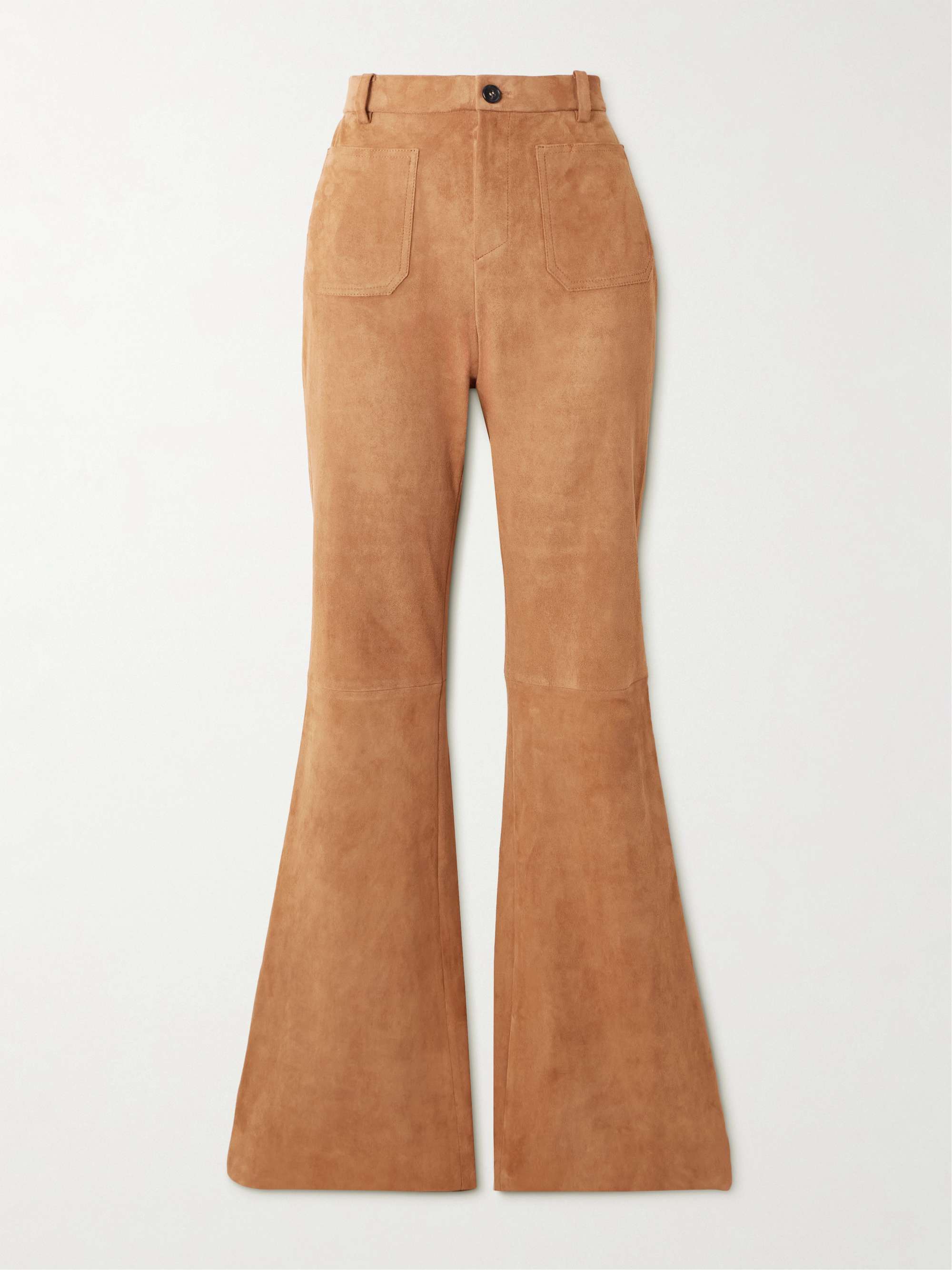 Laurent Suede Flared Pants