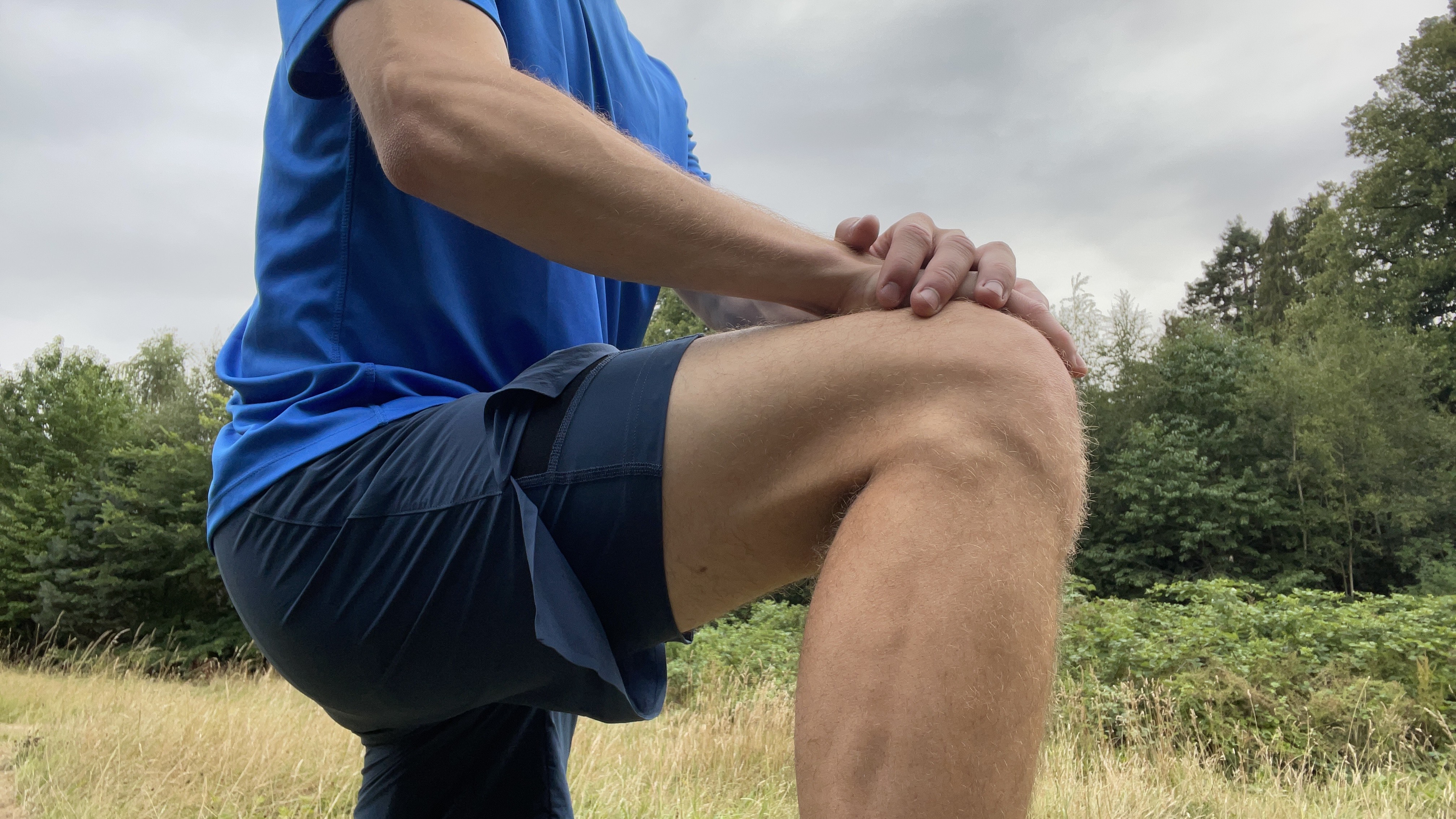 Runner wearing the new Rab Talus shorts
