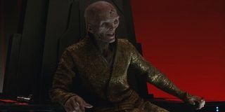 Supreme Leader Snoke in Star Wars: The Last Jedi