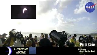 Observers in Australia View the Solar Eclipse, Nov. 13, 2012 (EST)