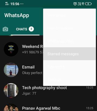 WhatsApp with the dark mode isn't legible all the time.