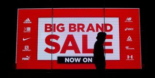 Red sale sign for Adidas, Nike, Under Armour and more
