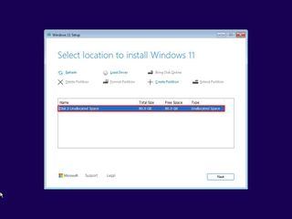 Select Windows 11 target drive