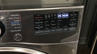 LG DLEX4000B 7.4 Cu. Ft. Smart Electric Dryer touchscreen