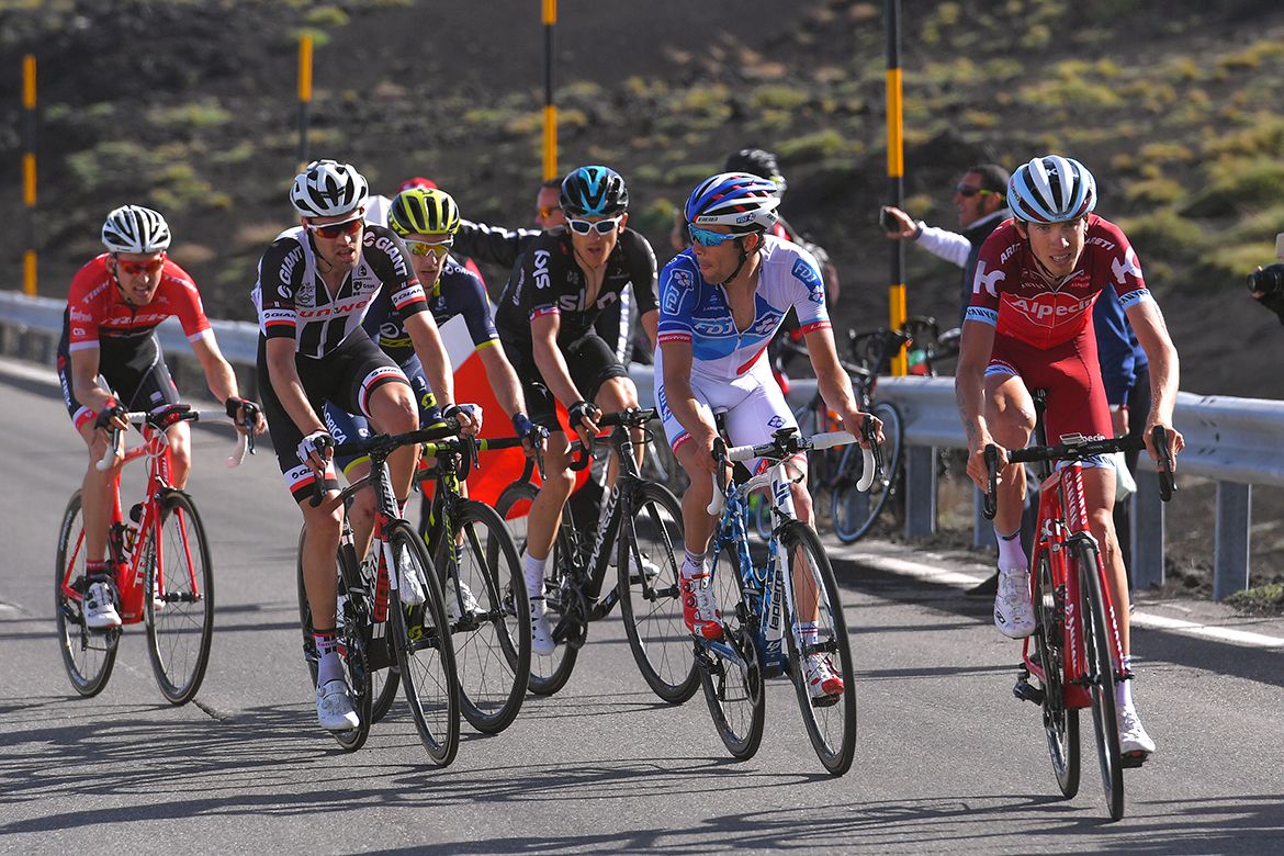 The pink jersey hopefuls on stage 4 of the Giro d'Italia