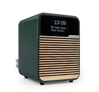 ruark R1 bluetooth radio speaker in pine and green