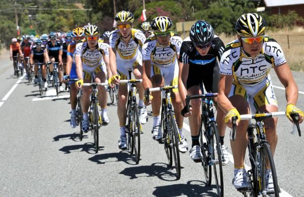 HTC-Columbia get a little help from Team Sky controlling things at the front