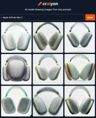 AI rendering of Apple AirPods Max 2
