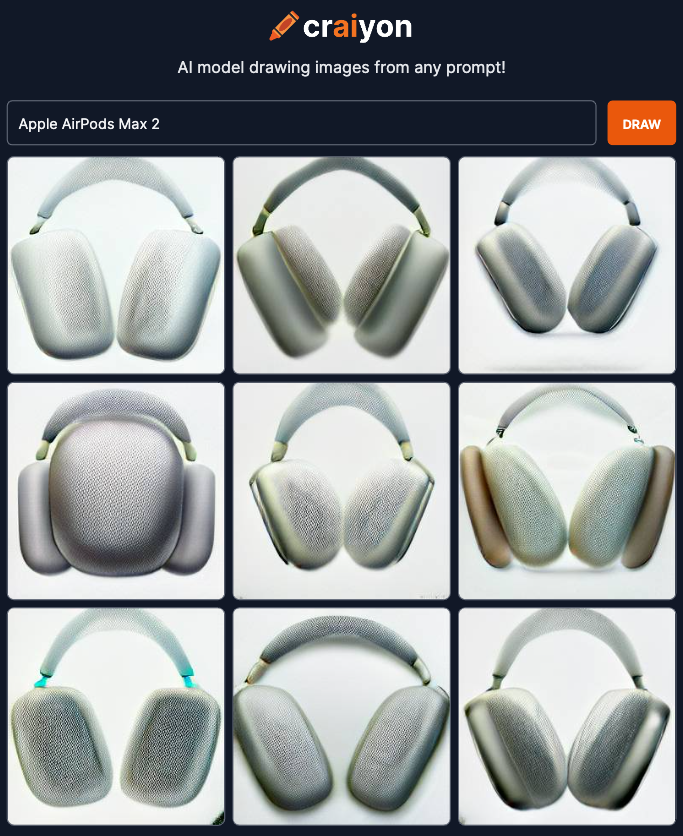 AI rendering of Apple AirPods Max 2